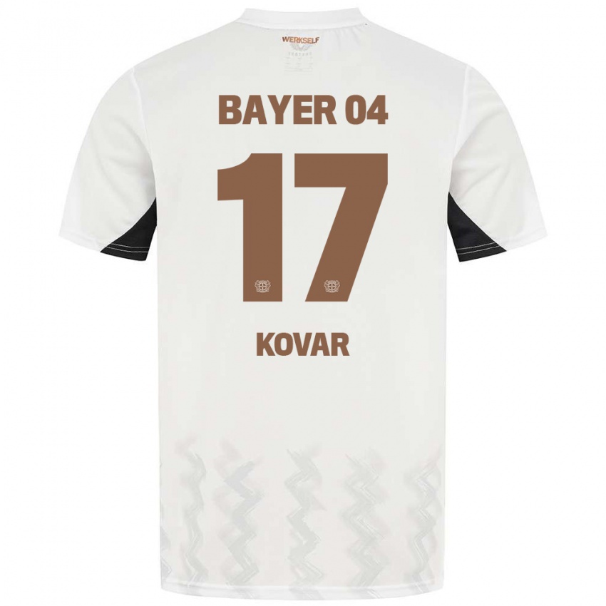 Niño Camiseta Matej Kovar #17 Blanco Negro 2ª Equipación 2024/25 La Camisa Perú