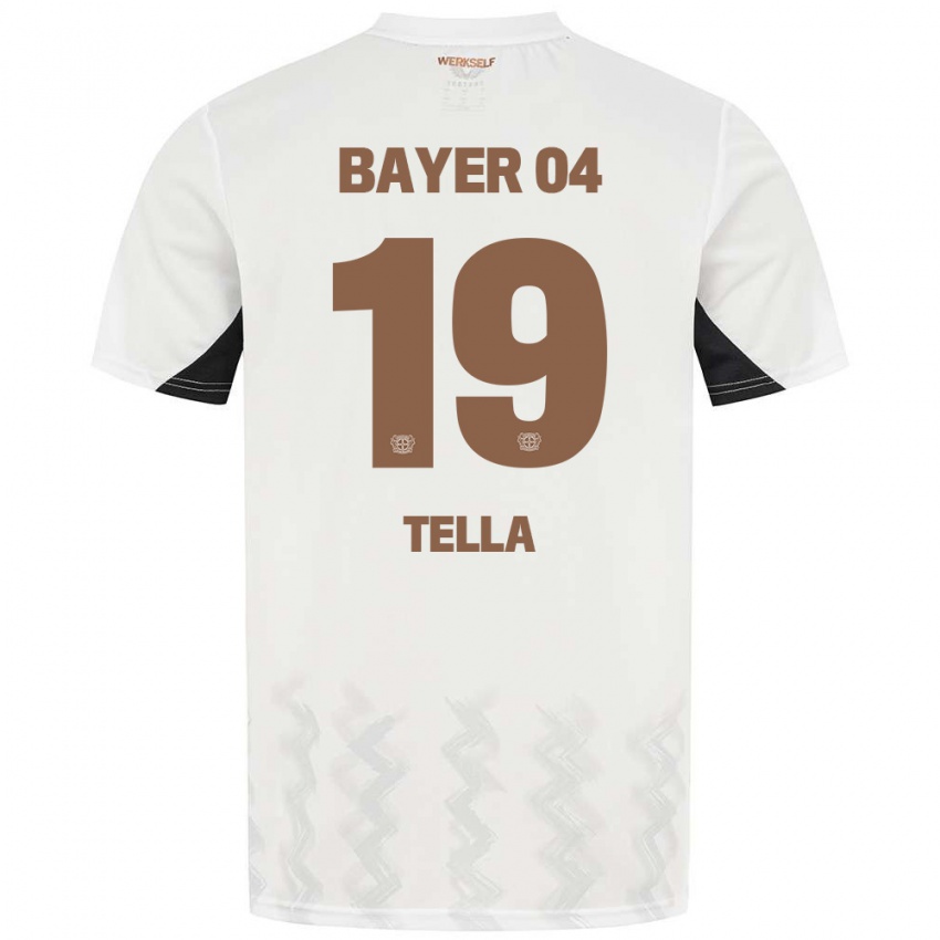 Niño Camiseta Nathan Tella #19 Blanco Negro 2ª Equipación 2024/25 La Camisa Perú