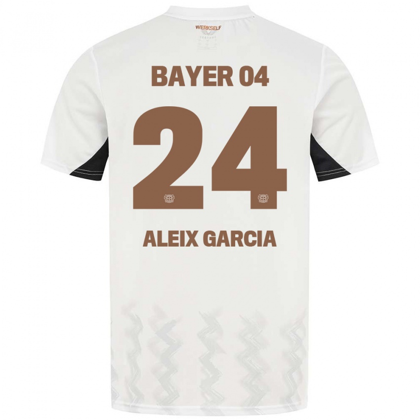 Niño Camiseta Aleix García #24 Blanco Negro 2ª Equipación 2024/25 La Camisa Perú