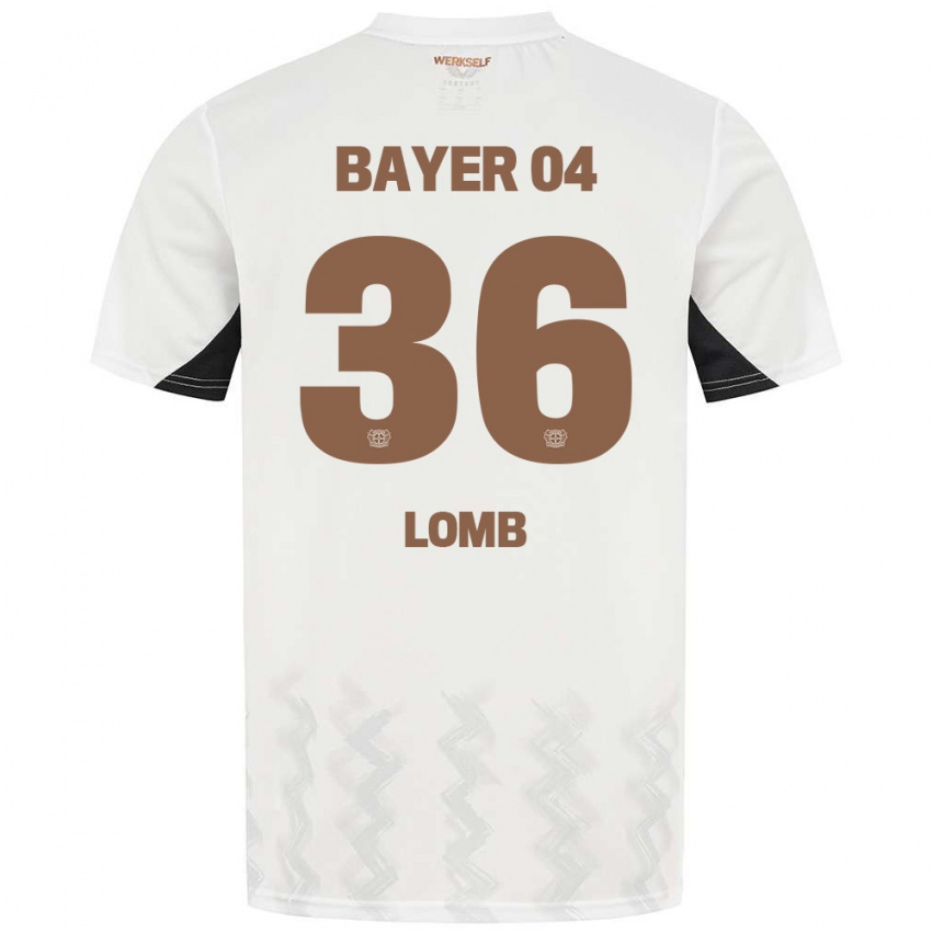 Niño Camiseta Niklas Lomb #36 Blanco Negro 2ª Equipación 2024/25 La Camisa Perú