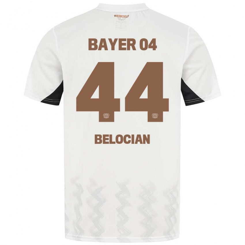 Niño Camiseta Jeanuël Belocian #44 Blanco Negro 2ª Equipación 2024/25 La Camisa Perú