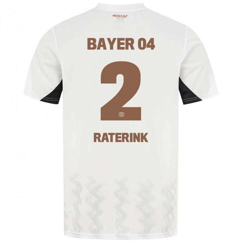 Niño Camiseta Othniël Raterink #2 Blanco Negro 2ª Equipación 2024/25 La Camisa Perú