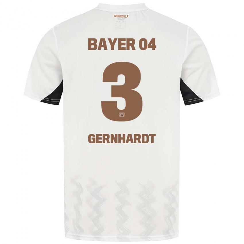 Niño Camiseta Nils Gernhardt #3 Blanco Negro 2ª Equipación 2024/25 La Camisa Perú