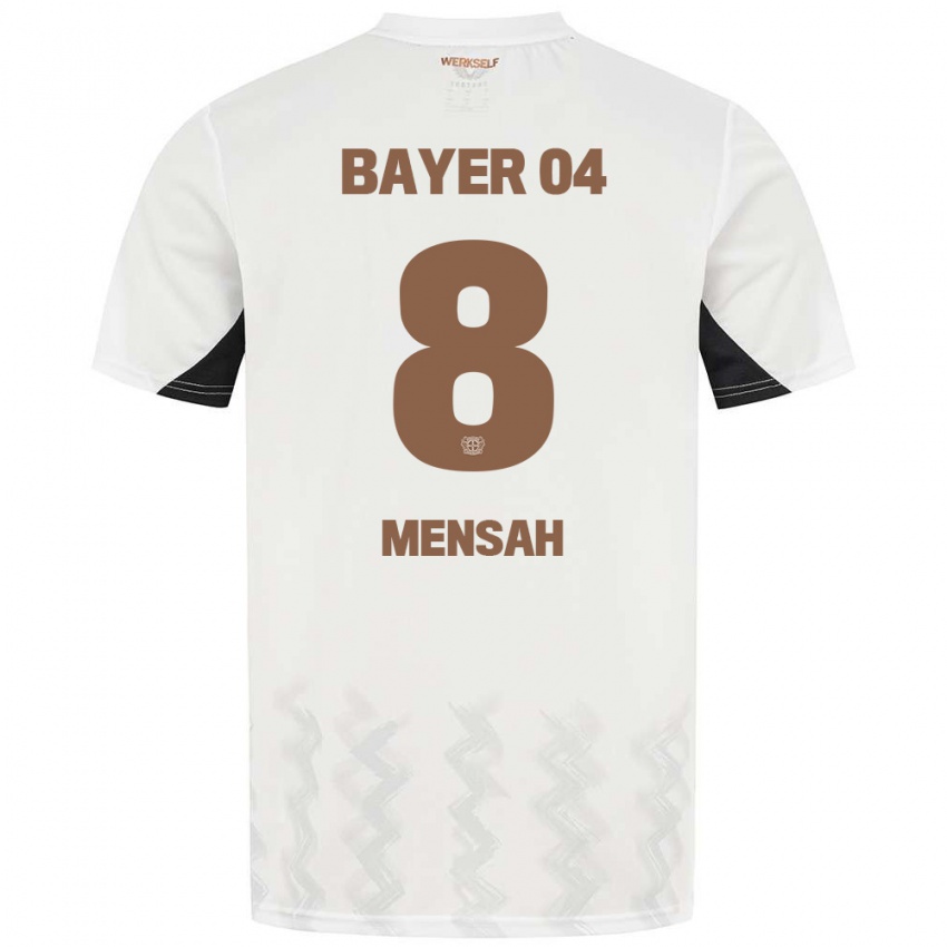 Niño Camiseta Naba Mensah #8 Blanco Negro 2ª Equipación 2024/25 La Camisa Perú