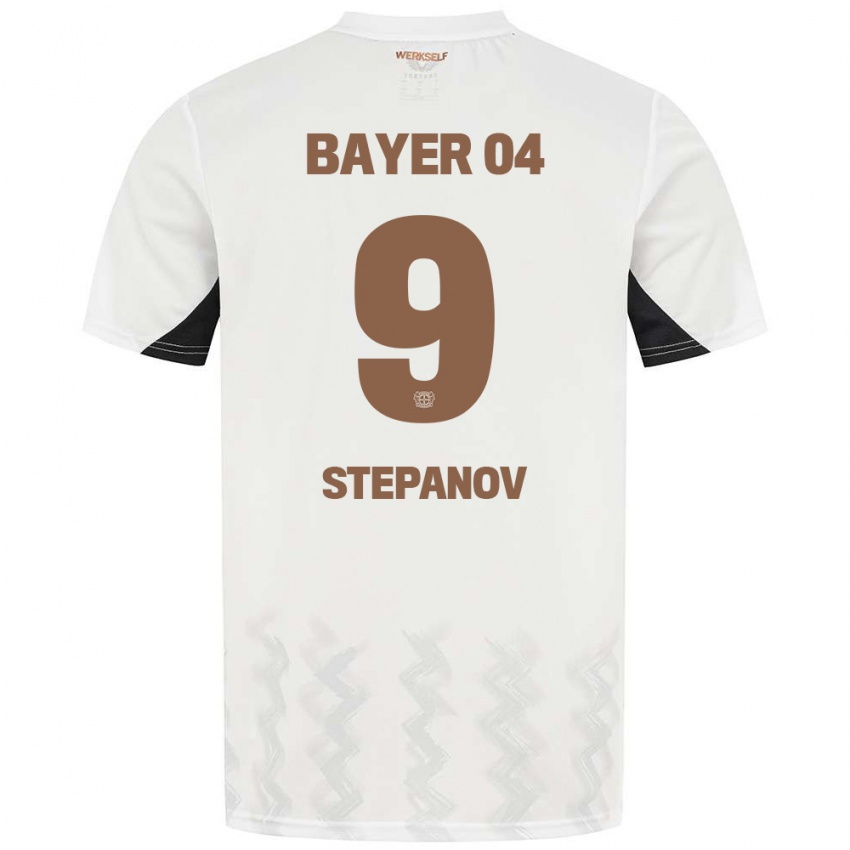 Niño Camiseta Artem Stepanov #9 Blanco Negro 2ª Equipación 2024/25 La Camisa Perú