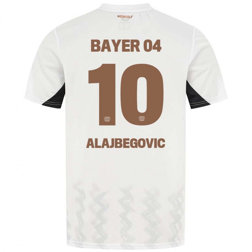 Niño Camiseta Kerim Alajbegovic #10 Blanco Negro 2ª Equipación 2024/25 La Camisa Perú