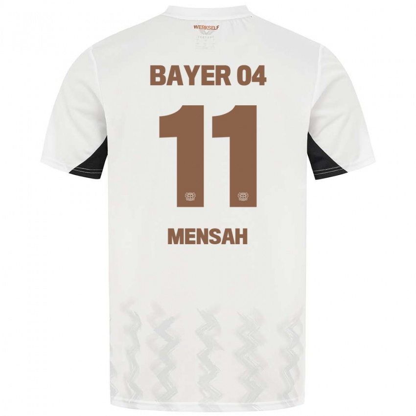 Niño Camiseta Jeremiah Mensah #11 Blanco Negro 2ª Equipación 2024/25 La Camisa Perú