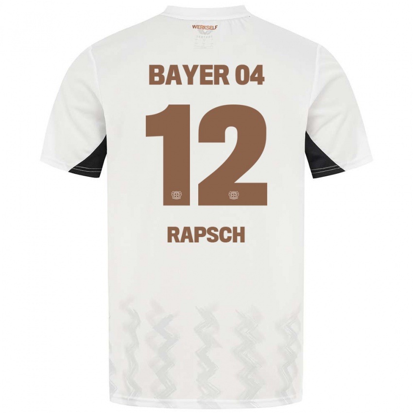 Niño Camiseta Simeon Rapsch #12 Blanco Negro 2ª Equipación 2024/25 La Camisa Perú