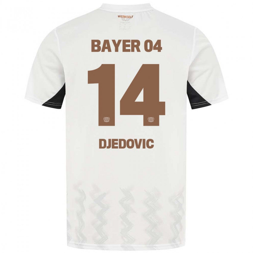 Niño Camiseta Melis Djedovic #14 Blanco Negro 2ª Equipación 2024/25 La Camisa Perú