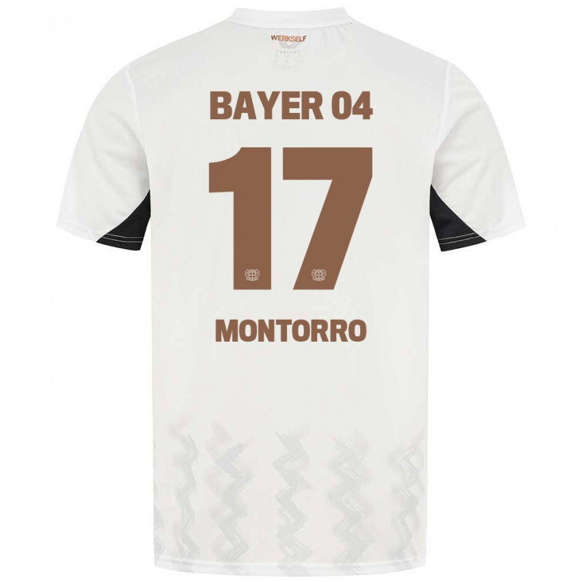 Niño Camiseta Josuè Montorro #17 Blanco Negro 2ª Equipación 2024/25 La Camisa Perú