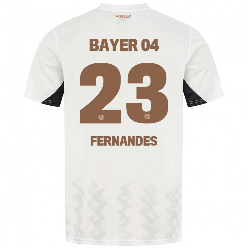 Niño Camiseta Tyron Fernandes #23 Blanco Negro 2ª Equipación 2024/25 La Camisa Perú