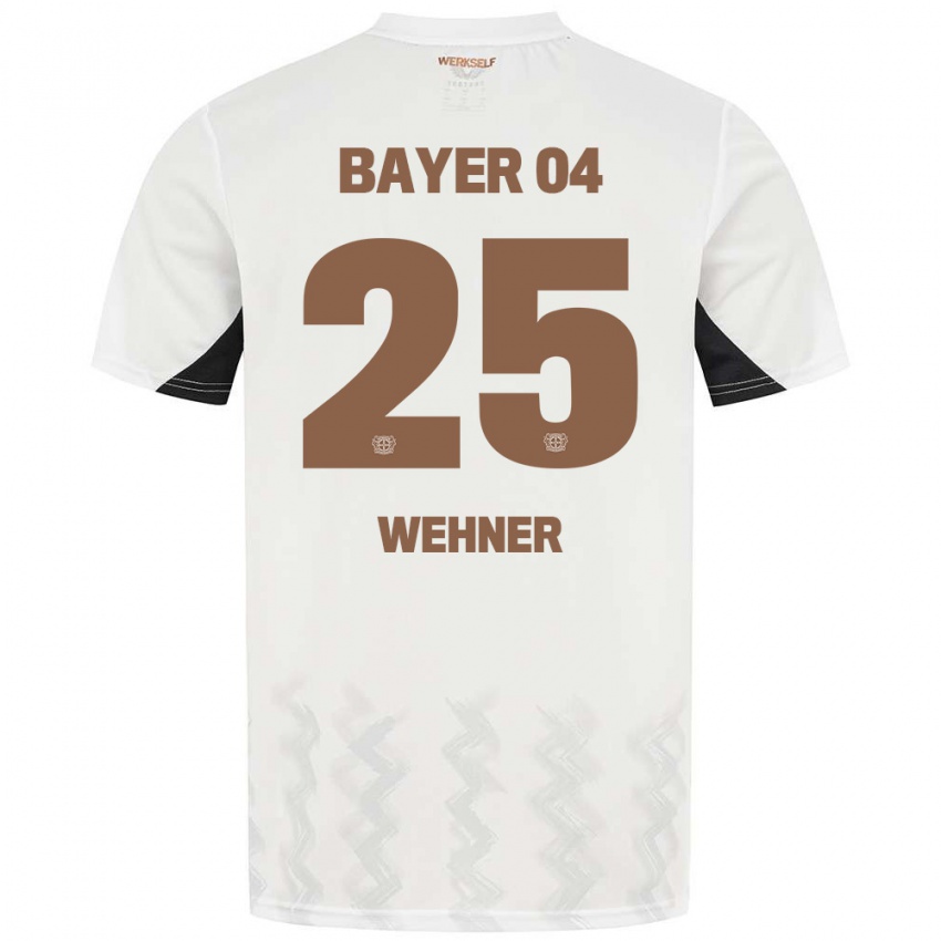 Niño Camiseta Luca Wehner #25 Blanco Negro 2ª Equipación 2024/25 La Camisa Perú