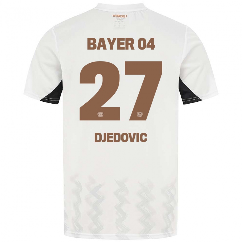 Niño Camiseta Seldin Djedovic #27 Blanco Negro 2ª Equipación 2024/25 La Camisa Perú