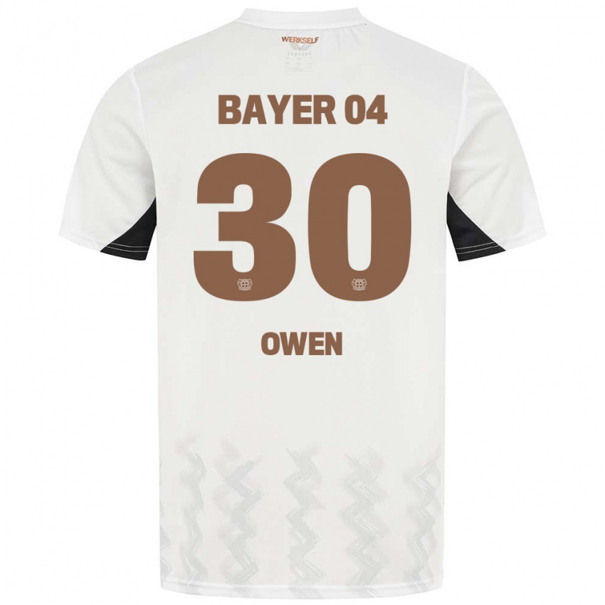 Niño Camiseta Emmanuel Owen #30 Blanco Negro 2ª Equipación 2024/25 La Camisa Perú