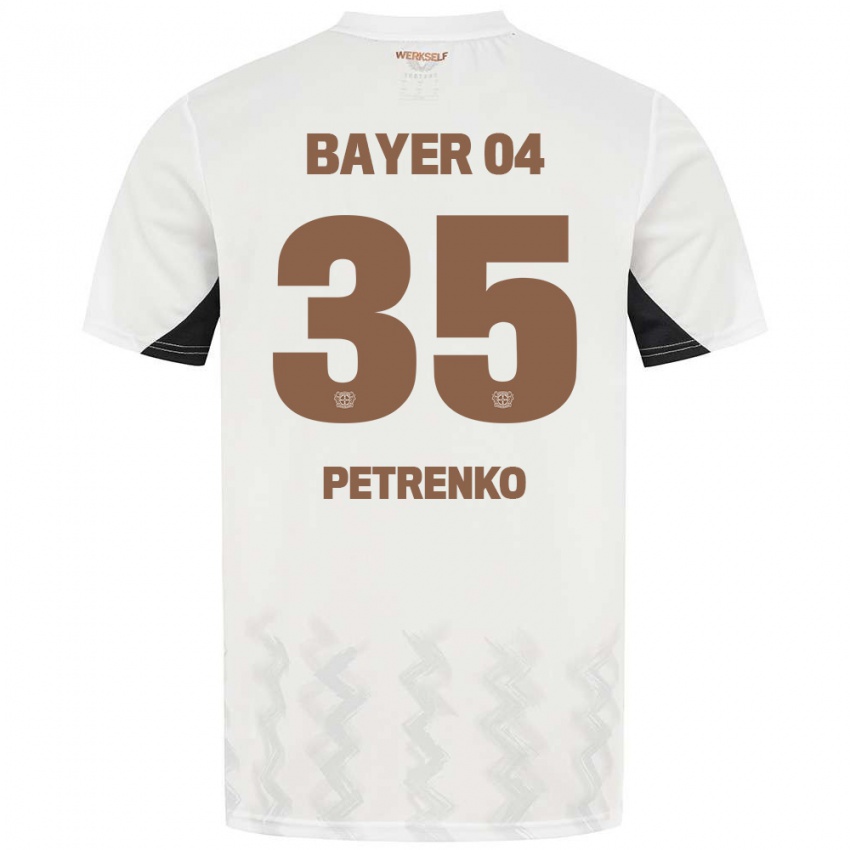 Niño Camiseta Oleksandr Petrenko #35 Blanco Negro 2ª Equipación 2024/25 La Camisa Perú