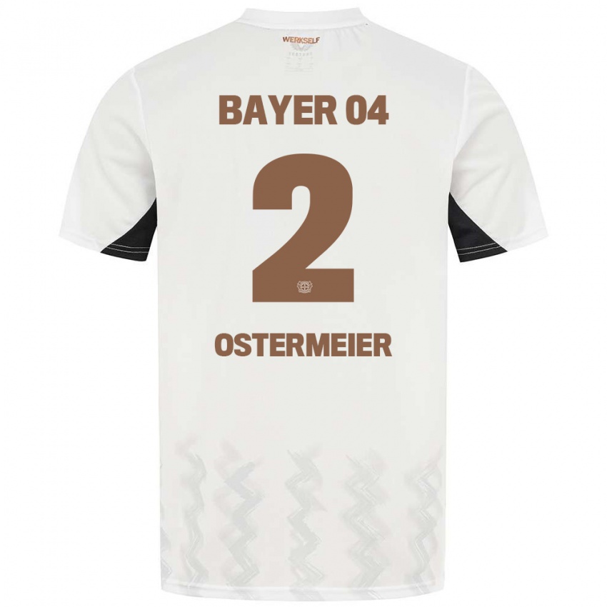 Niño Camiseta Selina Ostermeier #2 Blanco Negro 2ª Equipación 2024/25 La Camisa Perú