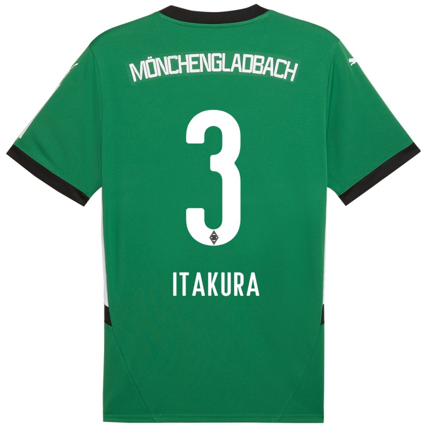 Niño Camiseta Ko Itakura #3 Verde Blanco 2ª Equipación 2024/25 La Camisa Perú