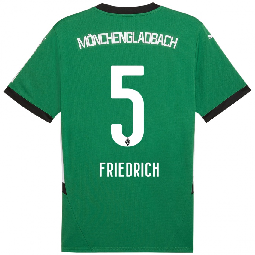 Niño Camiseta Marvin Friedrich #5 Verde Blanco 2ª Equipación 2024/25 La Camisa Perú