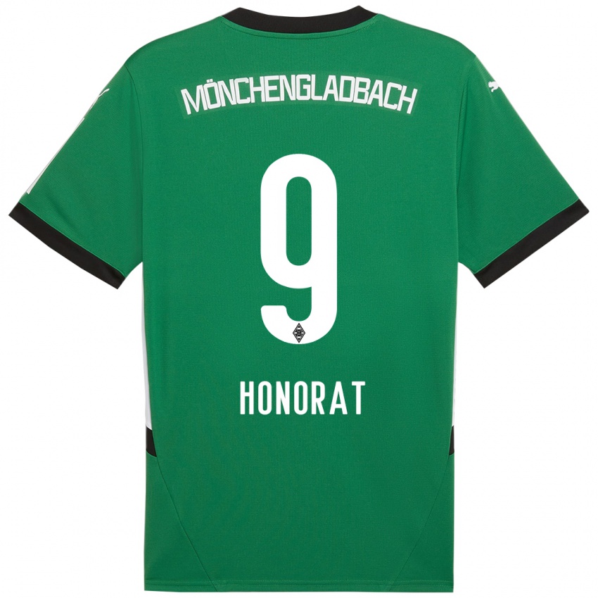 Niño Camiseta Franck Honorat #9 Verde Blanco 2ª Equipación 2024/25 La Camisa Perú