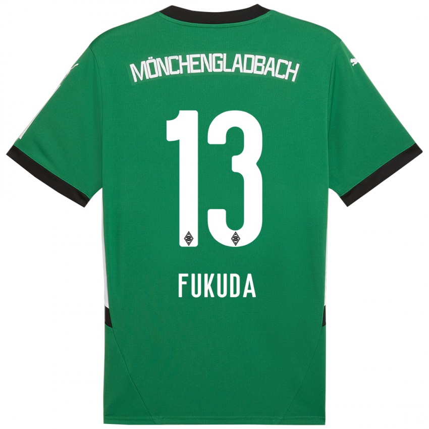 Niño Camiseta Shio Fukuda #13 Verde Blanco 2ª Equipación 2024/25 La Camisa Perú