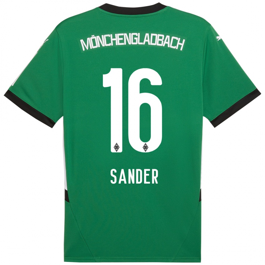 Niño Camiseta Philipp Sander #16 Verde Blanco 2ª Equipación 2024/25 La Camisa Perú