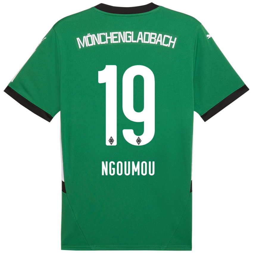 Niño Camiseta Nathan Ngoumou #19 Verde Blanco 2ª Equipación 2024/25 La Camisa Perú