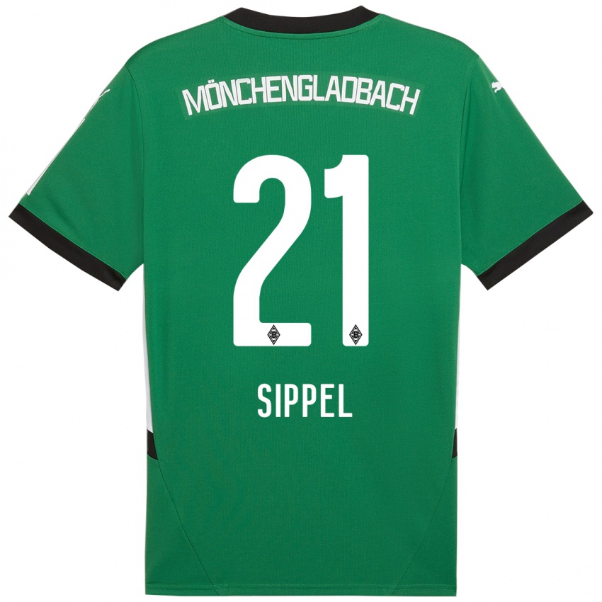 Niño Camiseta Tobias Sippel #21 Verde Blanco 2ª Equipación 2024/25 La Camisa Perú