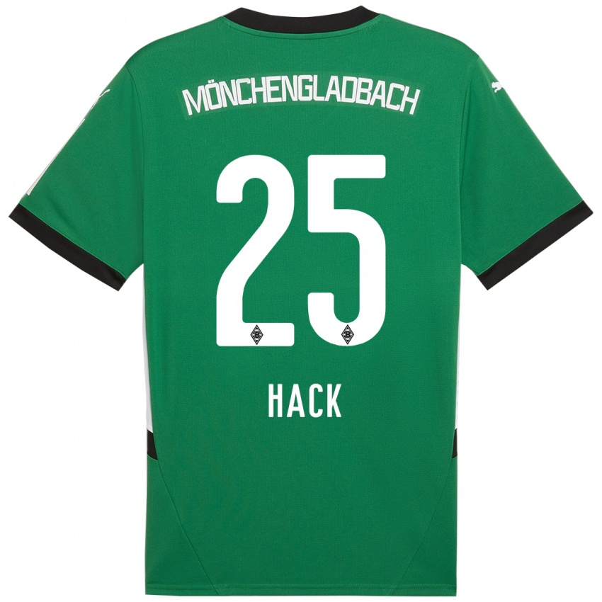 Niño Camiseta Robin Hack #25 Verde Blanco 2ª Equipación 2024/25 La Camisa Perú