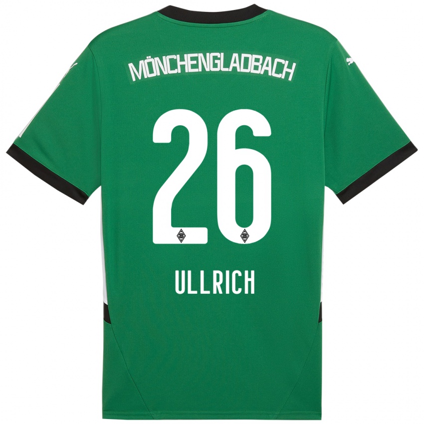 Niño Camiseta Lukas Ullrich #26 Verde Blanco 2ª Equipación 2024/25 La Camisa Perú