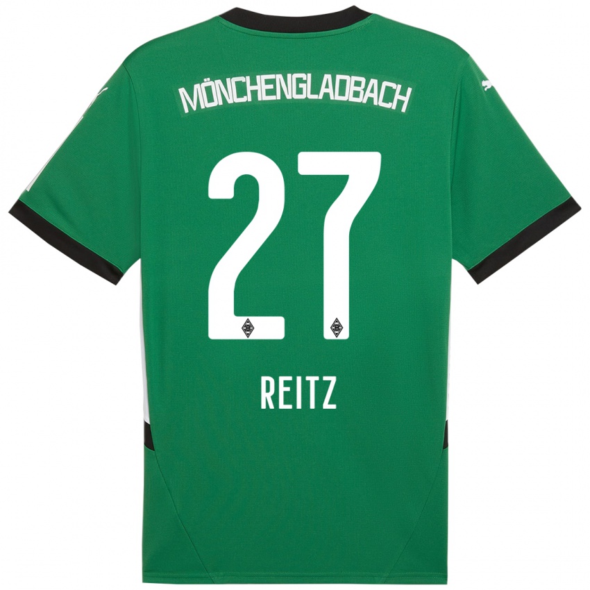 Niño Camiseta Rocco Reitz #27 Verde Blanco 2ª Equipación 2024/25 La Camisa Perú