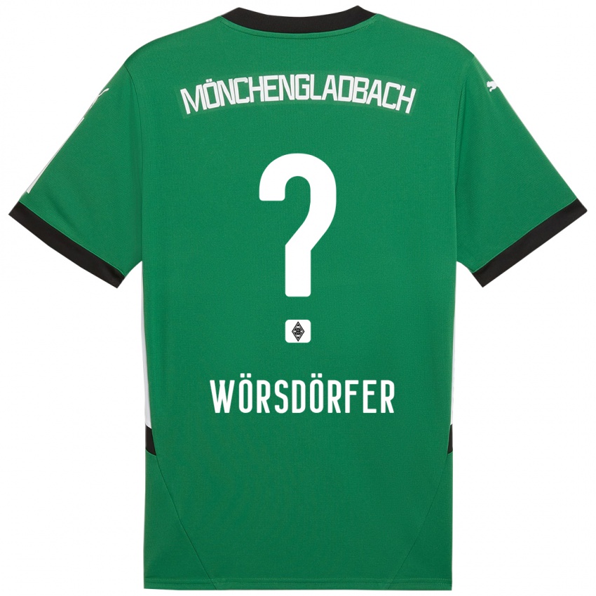 Niño Camiseta Len Wörsdörfer #0 Verde Blanco 2ª Equipación 2024/25 La Camisa Perú