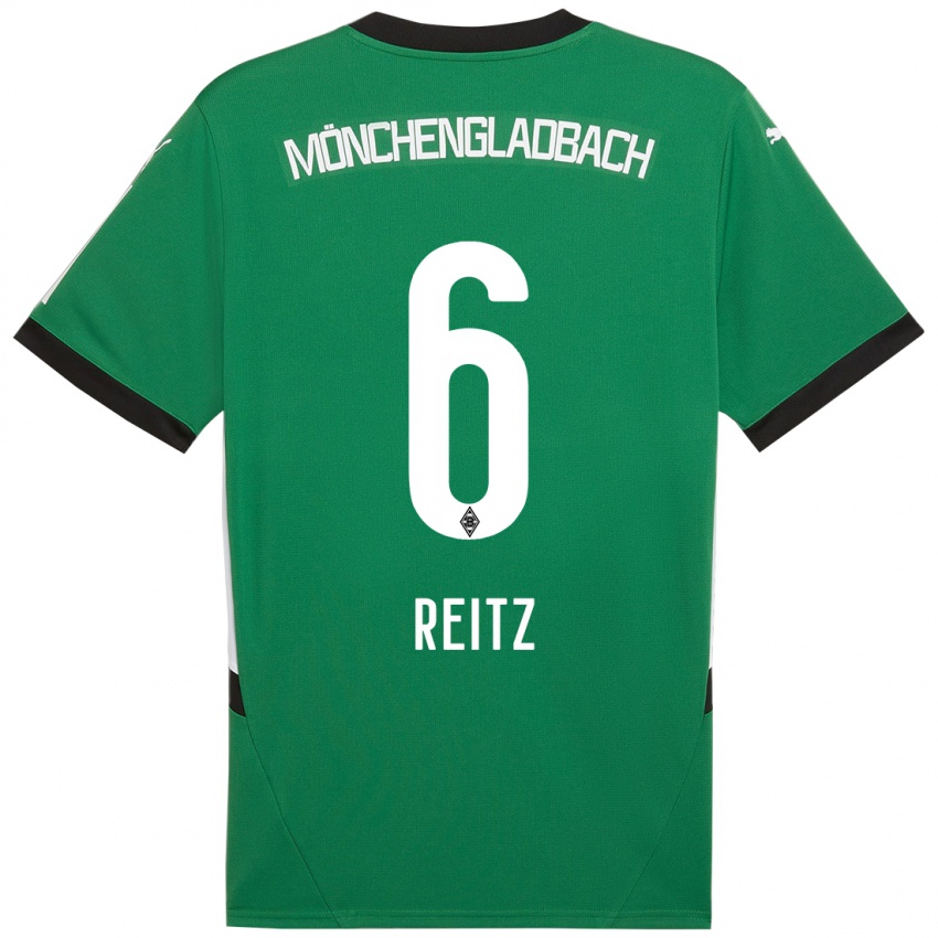 Niño Camiseta Tony Reitz #6 Verde Blanco 2ª Equipación 2024/25 La Camisa Perú