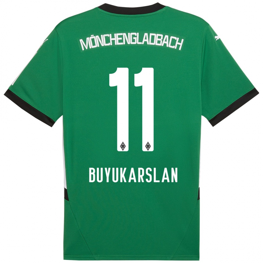 Niño Camiseta Oguzcan Büyükarslan #11 Verde Blanco 2ª Equipación 2024/25 La Camisa Perú