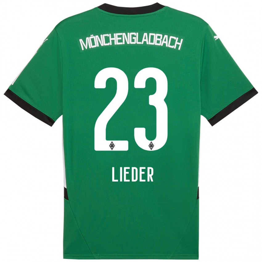 Niño Camiseta Michel Lieder #23 Verde Blanco 2ª Equipación 2024/25 La Camisa Perú