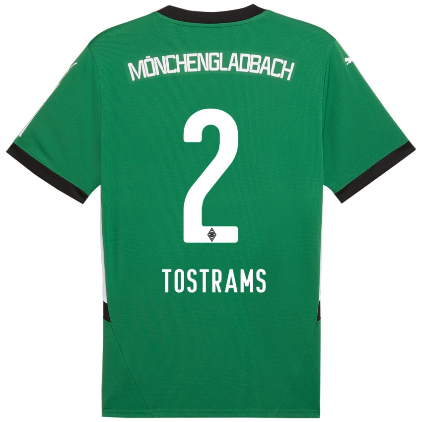 Niño Camiseta Eva Tostrams #2 Verde Blanco 2ª Equipación 2024/25 La Camisa Perú