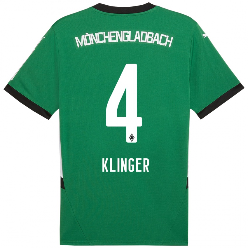 Niño Camiseta Nina Klinger #4 Verde Blanco 2ª Equipación 2024/25 La Camisa Perú