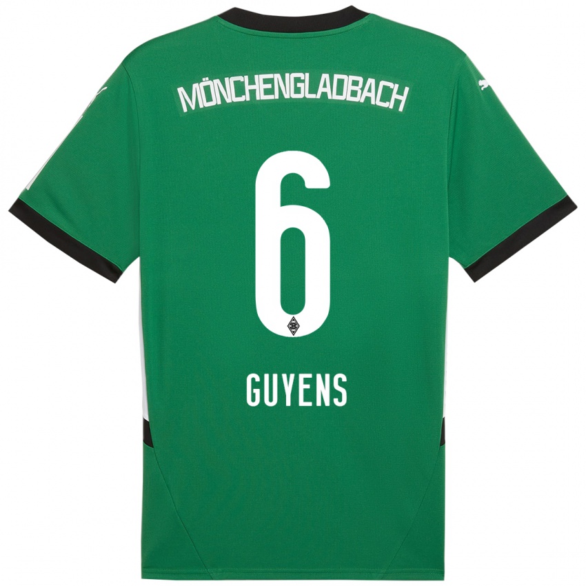 Niño Camiseta Emily Guyens #6 Verde Blanco 2ª Equipación 2024/25 La Camisa Perú