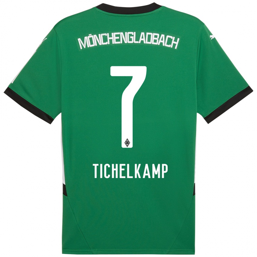 Niño Camiseta Emily Tichelkamp #7 Verde Blanco 2ª Equipación 2024/25 La Camisa Perú