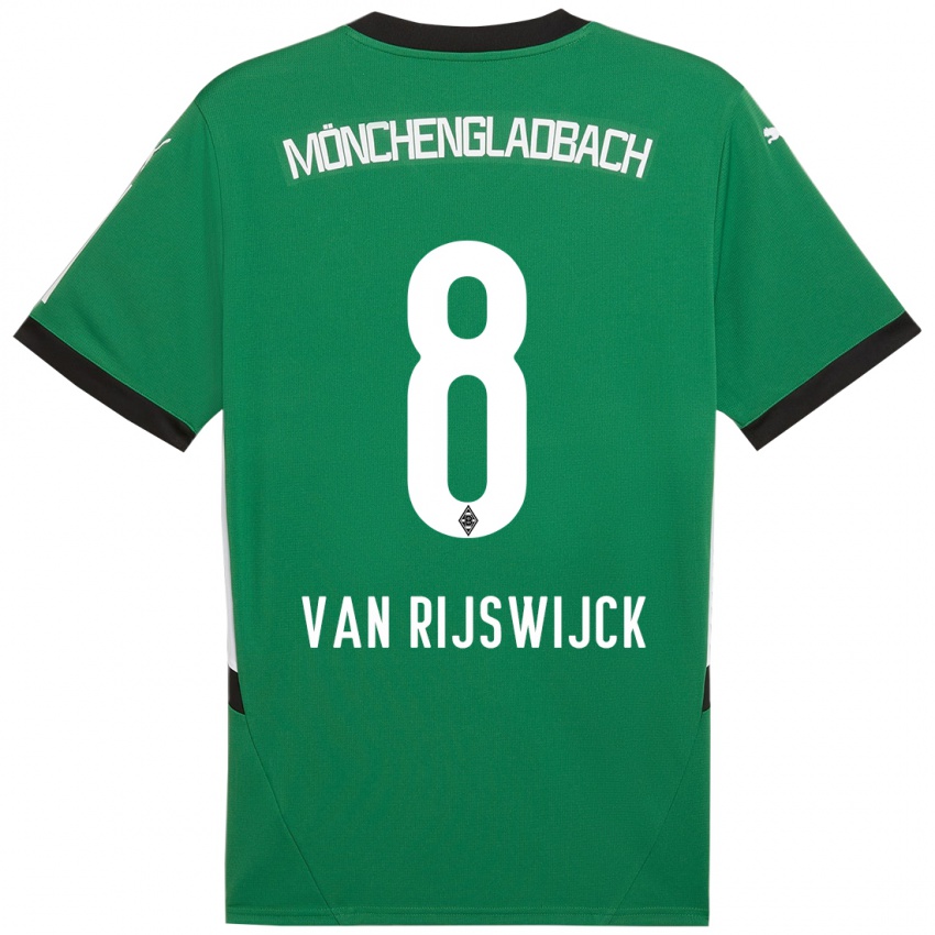 Niño Camiseta Britt Van Rijswijck #8 Verde Blanco 2ª Equipación 2024/25 La Camisa Perú