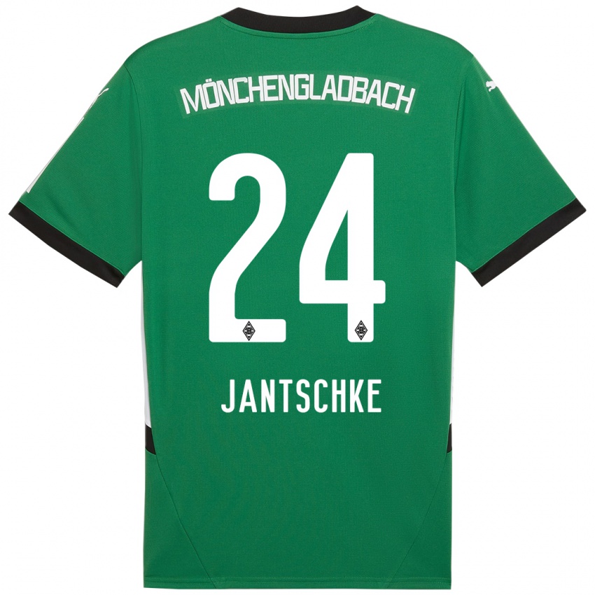 Niño Camiseta Tony Jantschke #24 Verde Blanco 2ª Equipación 2024/25 La Camisa Perú