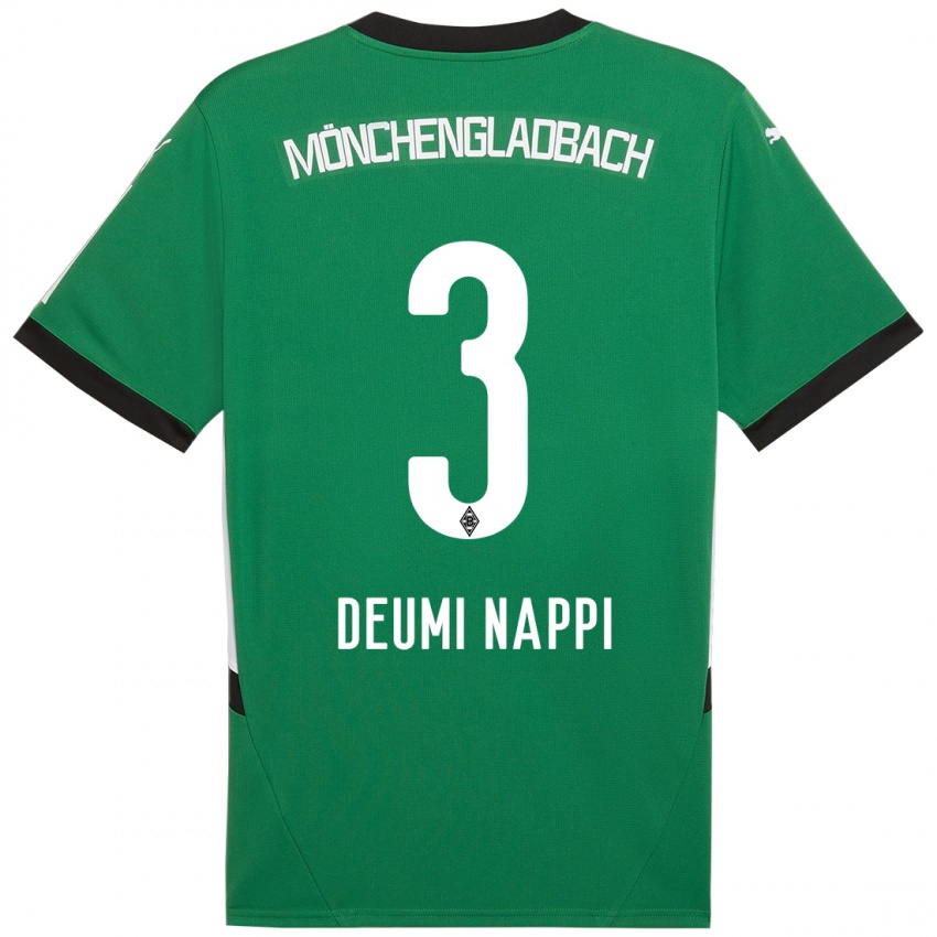 Niño Camiseta Dimitrie Deumi Nappi #3 Verde Blanco 2ª Equipación 2024/25 La Camisa Perú