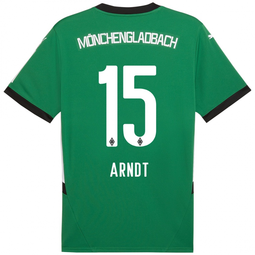 Niño Camiseta Leo Arndt #15 Verde Blanco 2ª Equipación 2024/25 La Camisa Perú