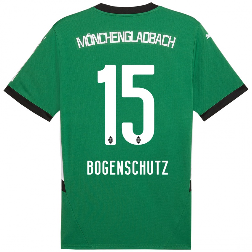 Niño Camiseta Kerstin Bogenschutz #15 Verde Blanco 2ª Equipación 2024/25 La Camisa Perú