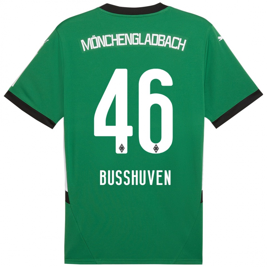 Niño Camiseta Alina Busshuven #46 Verde Blanco 2ª Equipación 2024/25 La Camisa Perú