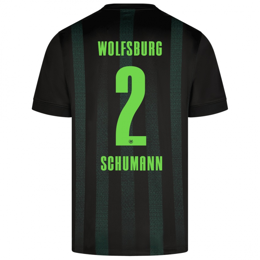 Niño Camiseta Anton Schumann #2 Verde Oscuro 2ª Equipación 2024/25 La Camisa Perú