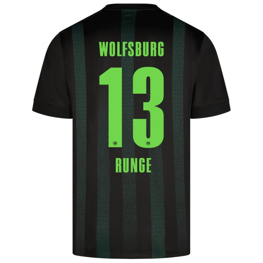 Niño Camiseta Mads Runge #13 Verde Oscuro 2ª Equipación 2024/25 La Camisa Perú