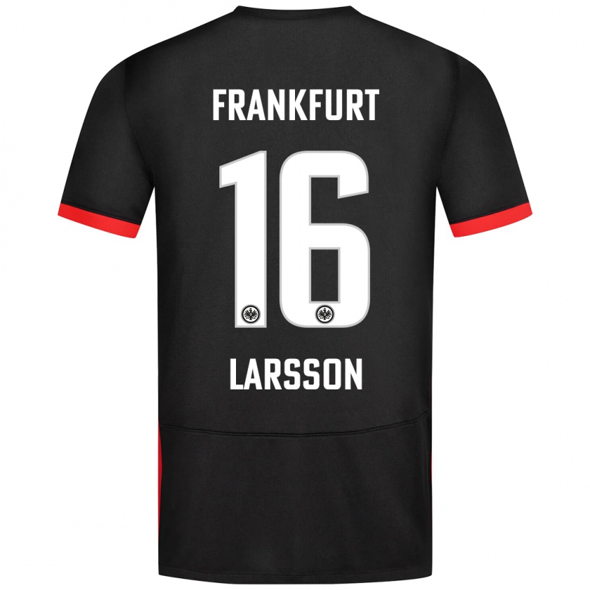 Niño Camiseta Hugo Larsson #16 Negro 2ª Equipación 2024/25 La Camisa Perú