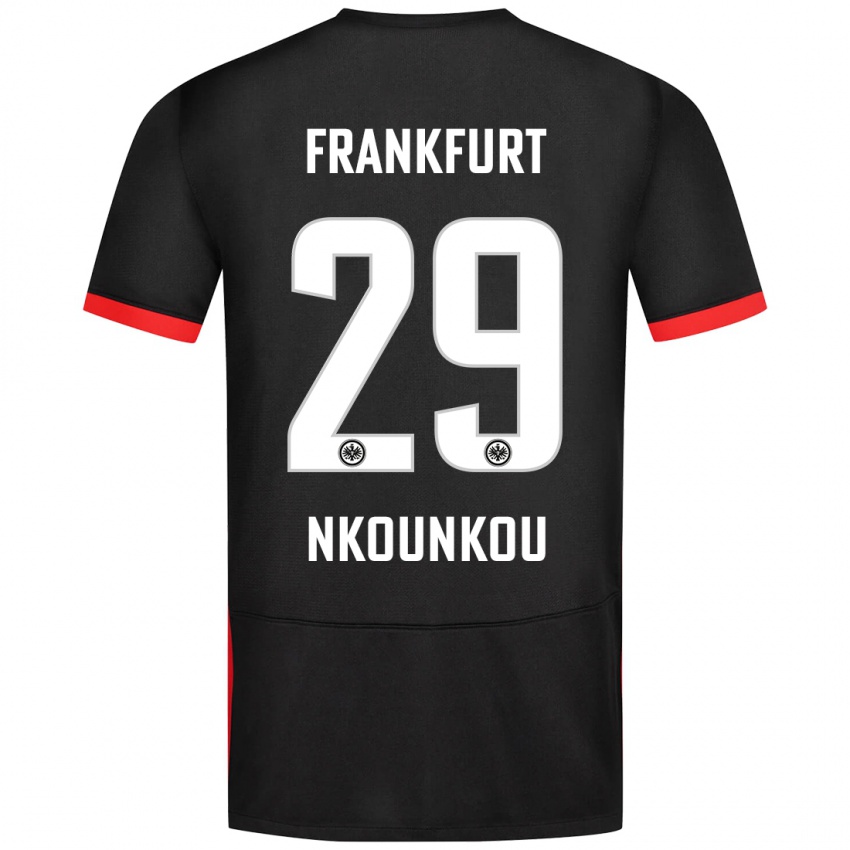 Niño Camiseta Niels Nkounkou #29 Negro 2ª Equipación 2024/25 La Camisa Perú