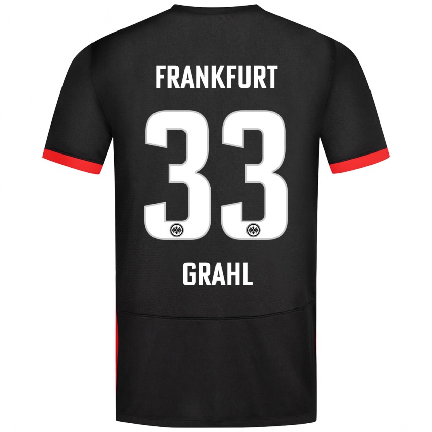 Niño Camiseta Jens Grahl #33 Negro 2ª Equipación 2024/25 La Camisa Perú