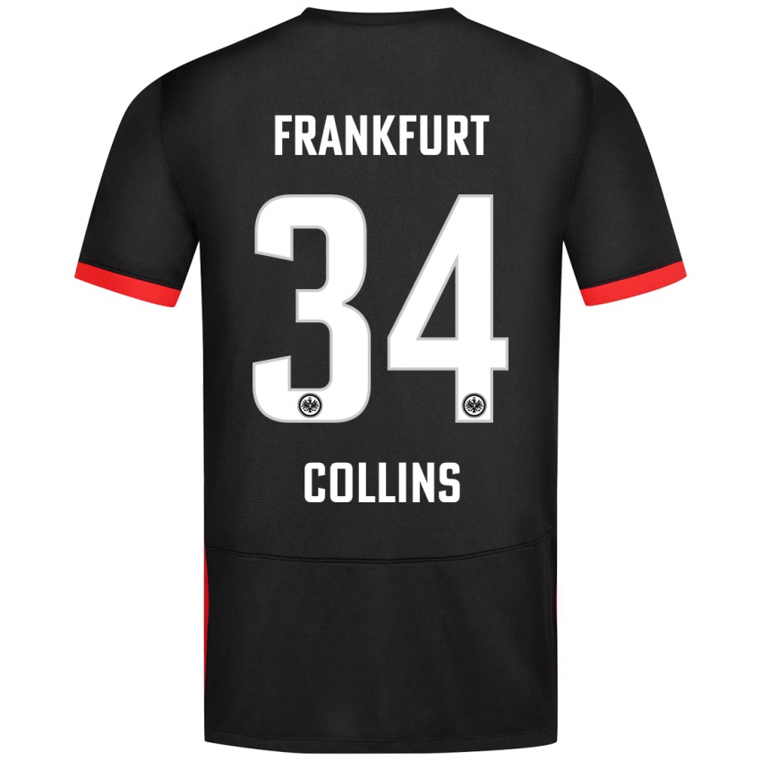 Niño Camiseta Nnamdi Collins #34 Negro 2ª Equipación 2024/25 La Camisa Perú